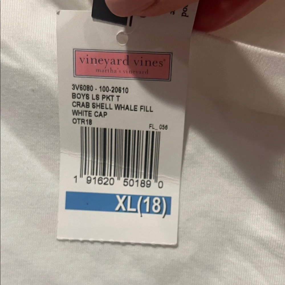 NWT-Vineyard Vines BoysClassic White Long Sleeve Tee